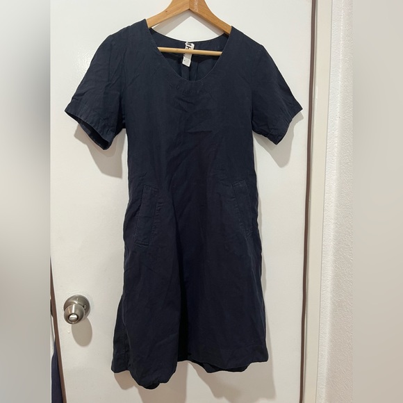 Dresses & Skirts - MHL by Margaret Howell Navy Linen Dress Size I
